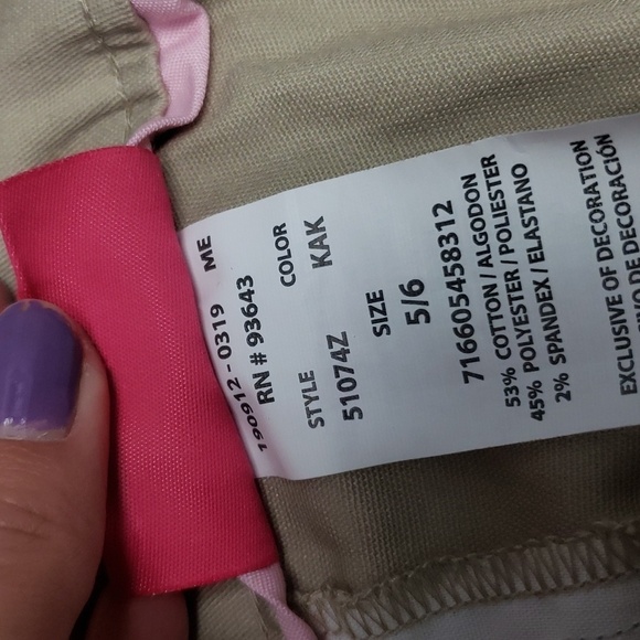classroom uniforms juniors khaki tan straight leg pants juniors size 5/6 - Picture 11 of 12